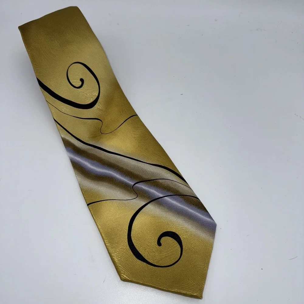 J Garcia Tie Mens Banyan Trees II Collection Thirty-Five Swirl Abstract Silk - Picture 1 of 6